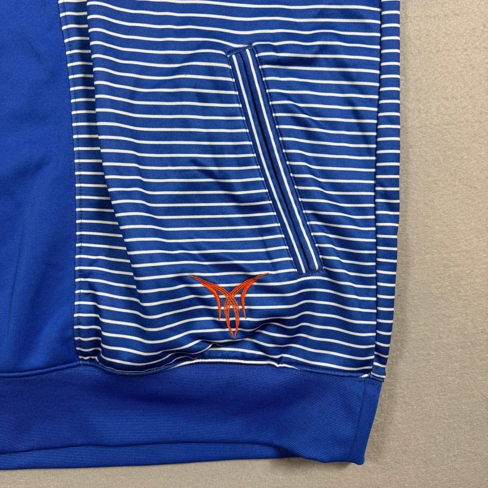 Jordan‎ Melo M7 Hoodie Mens XL Blue Striped Pullover Jumpman Performance Y2K